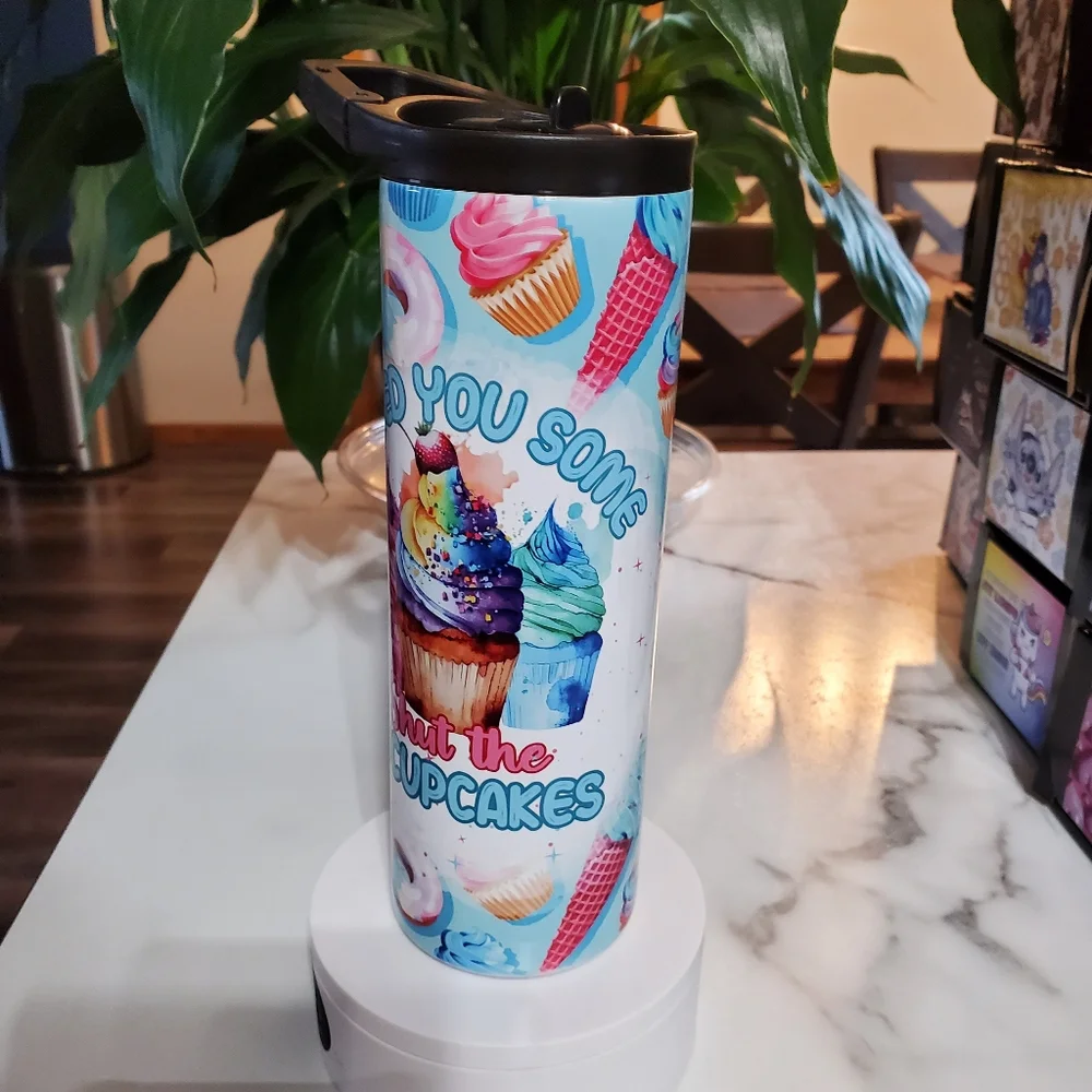 I Just Baked You Some CUPCAKES Funny 20oz Tumbler with duo lids 🎉sale